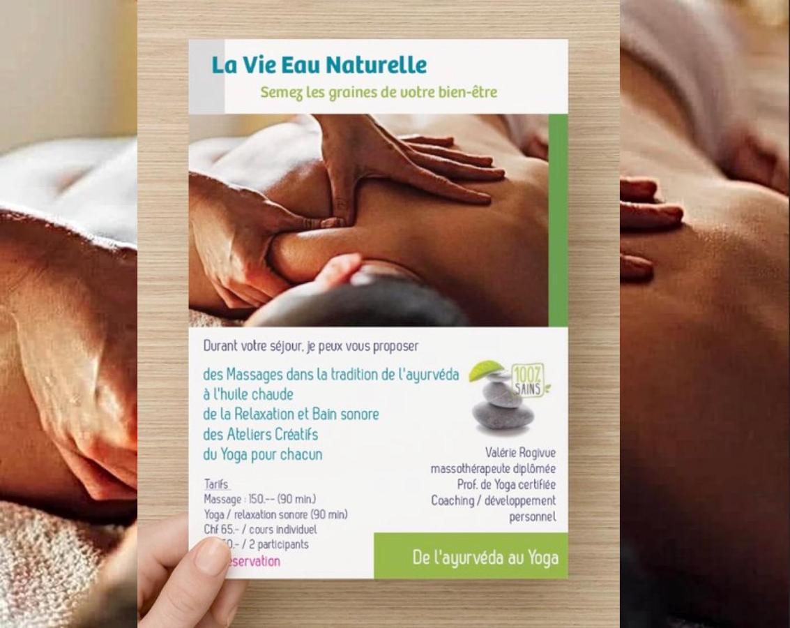 La Vie Eau Naturelle, Jolies Chambres Chez L'Habitant Et Repas Sur Demande Sembrancher Esterno foto